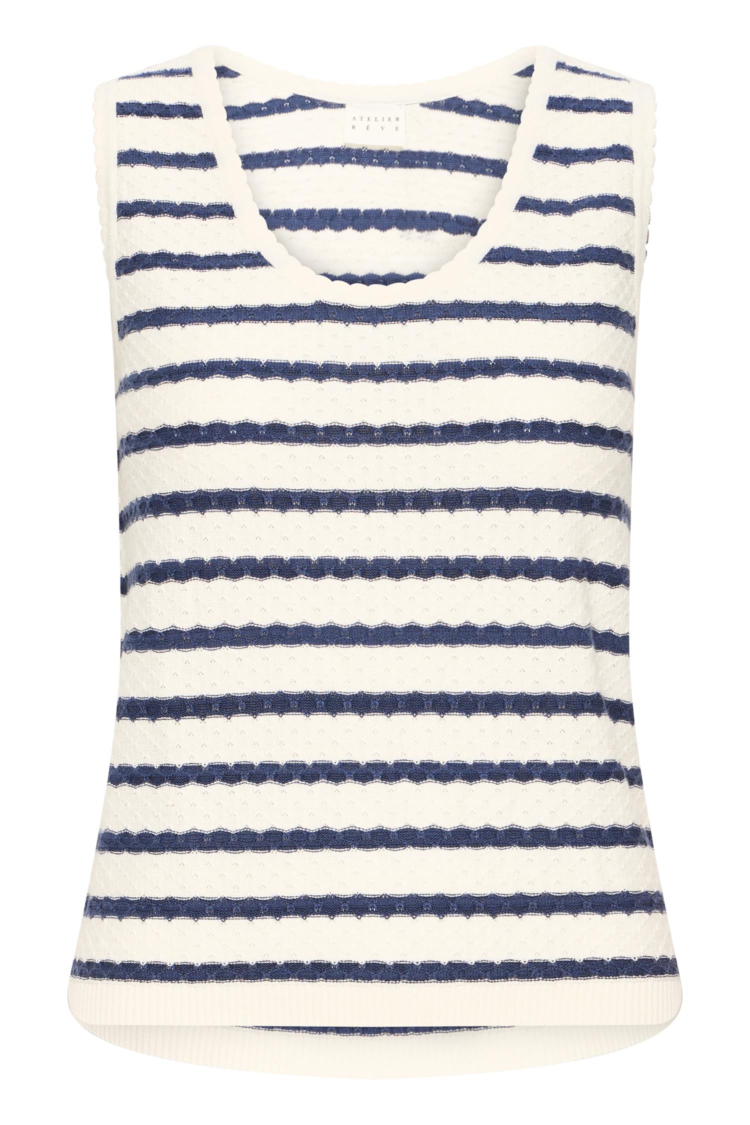 Topp - Irvilma Blue Birch Stripe