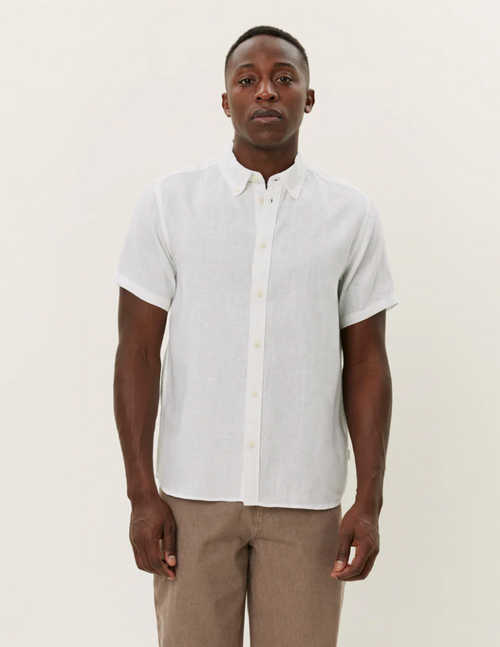 Skjorte - Kris Linen SS Shirt White