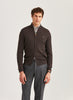 Cardigan - Merio Cable Zip Cardigan Brown