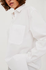 Skjorte - Long Oversized Pocket Shirt White