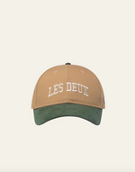 Caps - Blake Baseball Cap Suede 3.0 Camel/Forrest Green