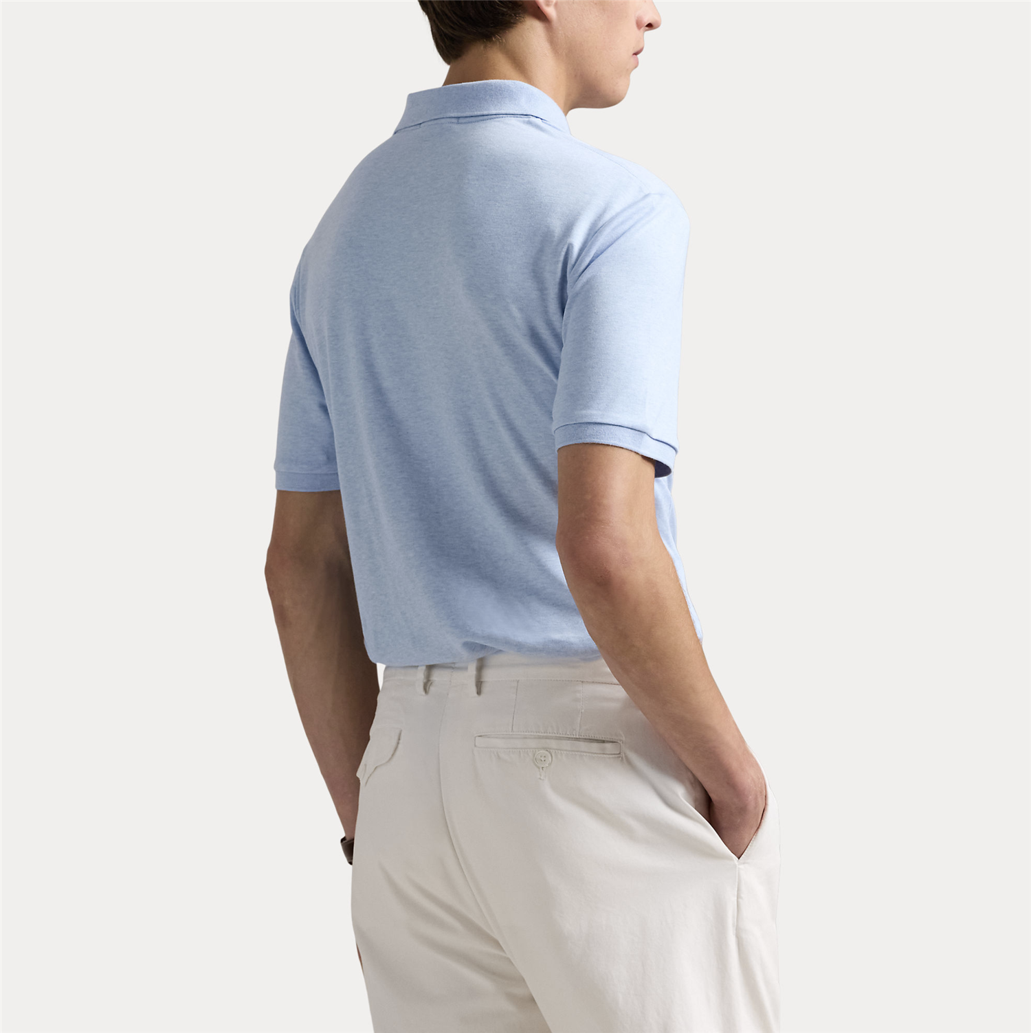 Pique - Slim Fit Soft Touch Polo Shirt Blue Heather
