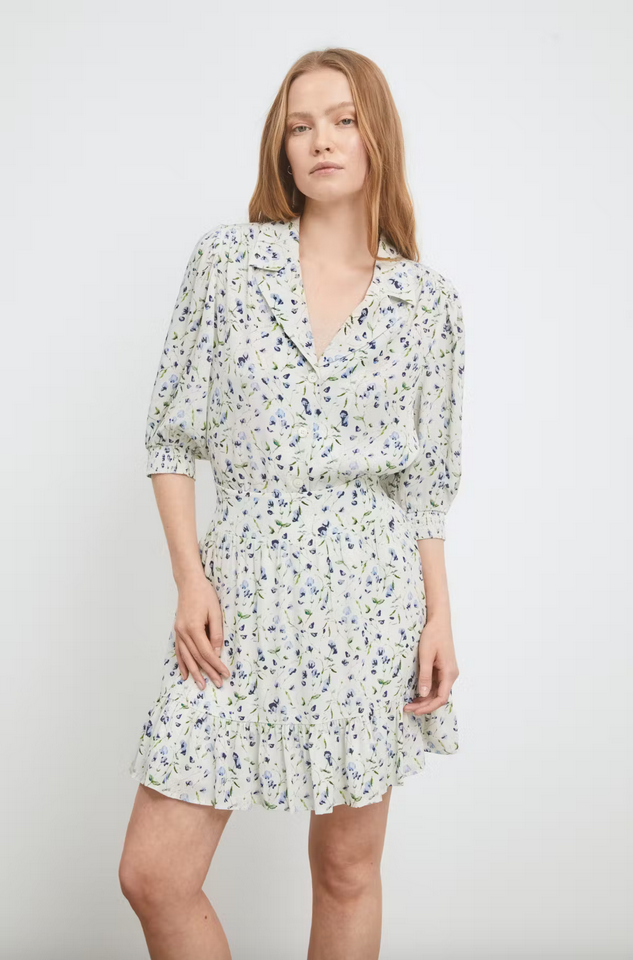 Bluse - Caria Blouse Blue Branch Print