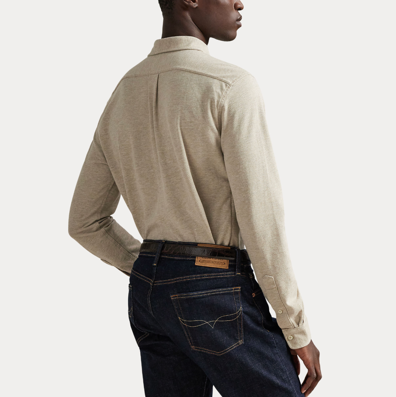 Skjorte - Featherweight Mesh Tuscan Beige Heather