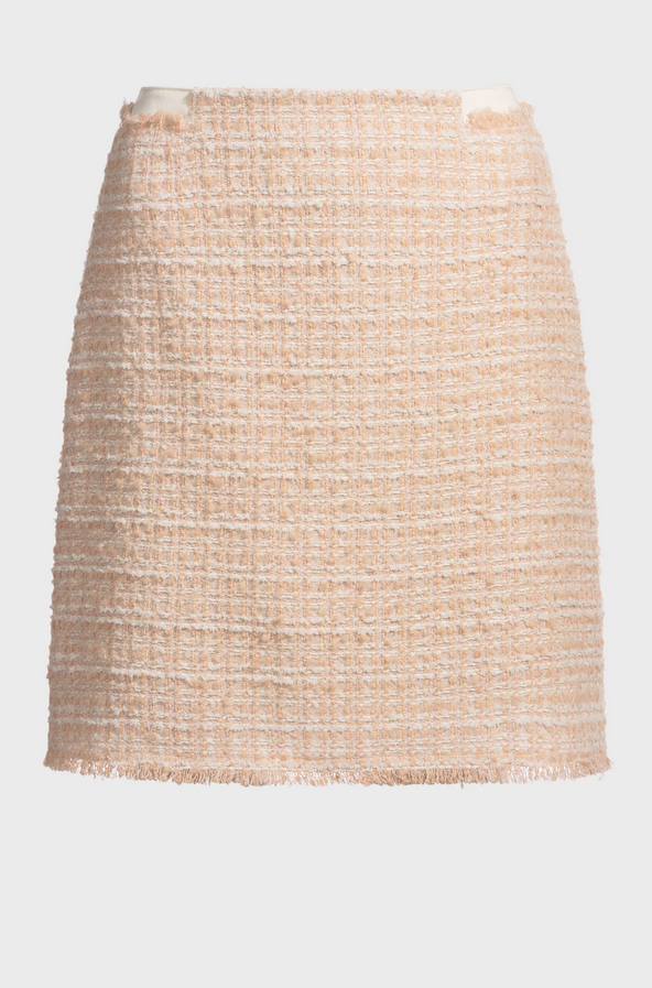 Skjørt - Tweed Skirt with stretch-cotton waistband