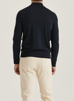 Genser - Merino Mock Neck Navy