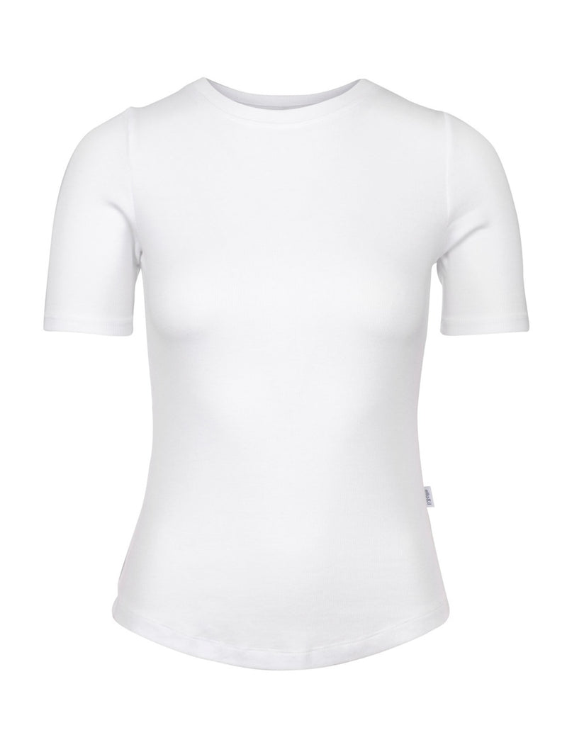 T skjorte - Sina Rib Tee White