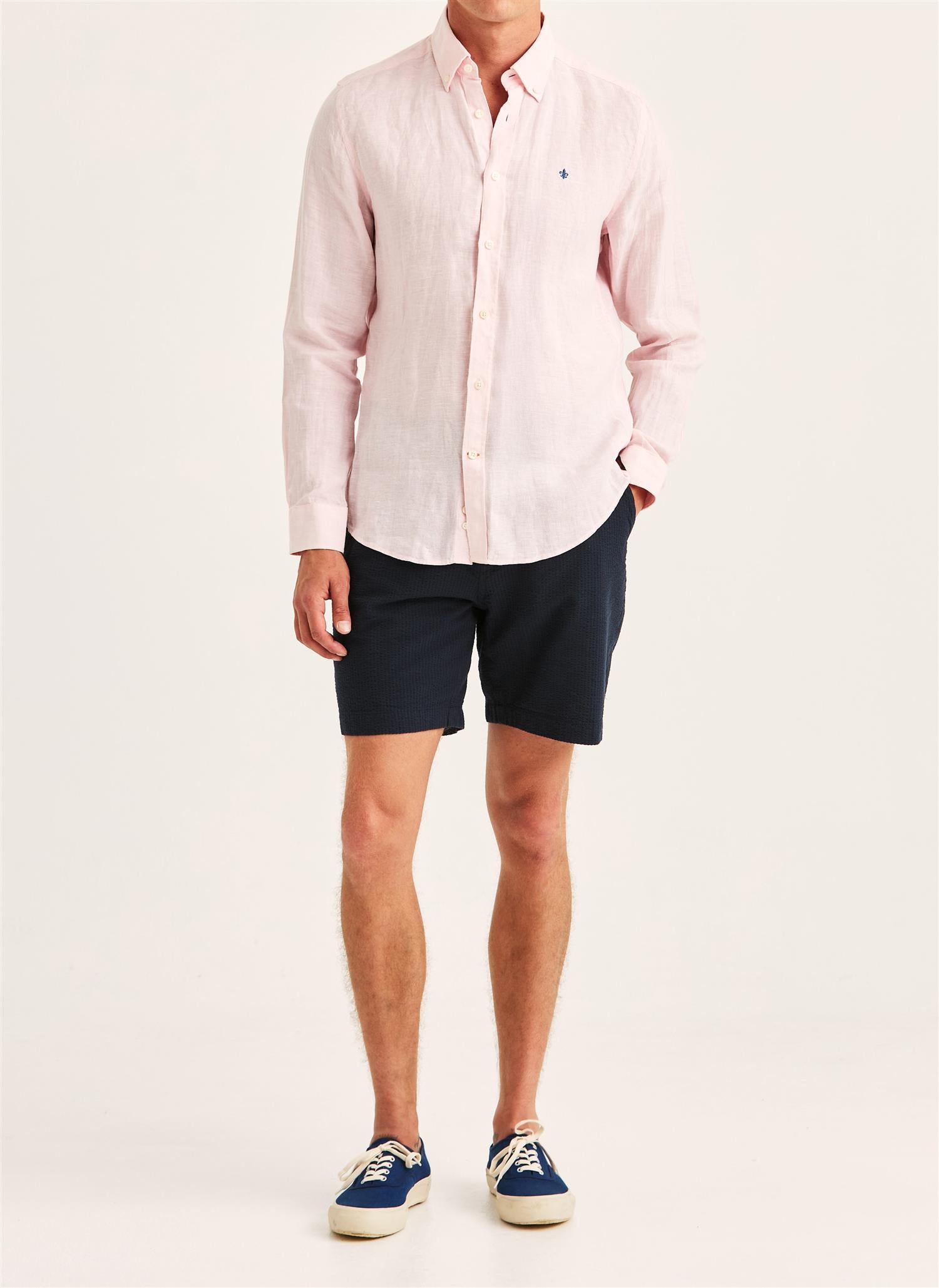 Linskjorte - Douglas Linen Shirt-Classic Fit Light Pink