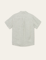 Linskjorte - Kris Linen SS Shirt Light Ivory / Lichen Green