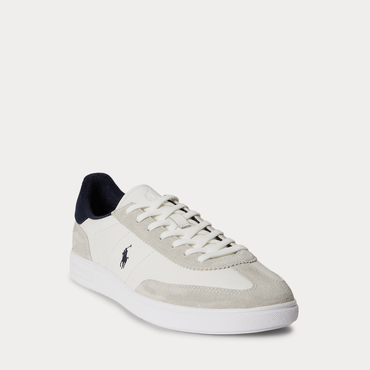 Sko - Bedford Leather Suede Sneaker Deckwash White / Navy
