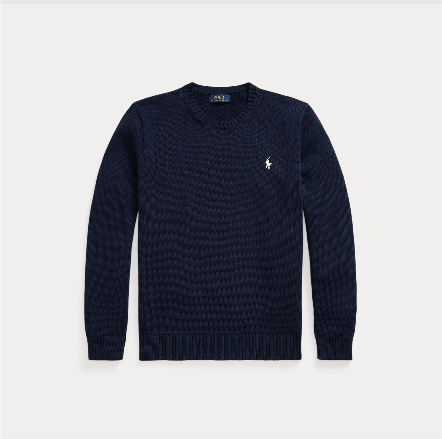 Genser - Cotton Crewneck Sweater Hunter Navy