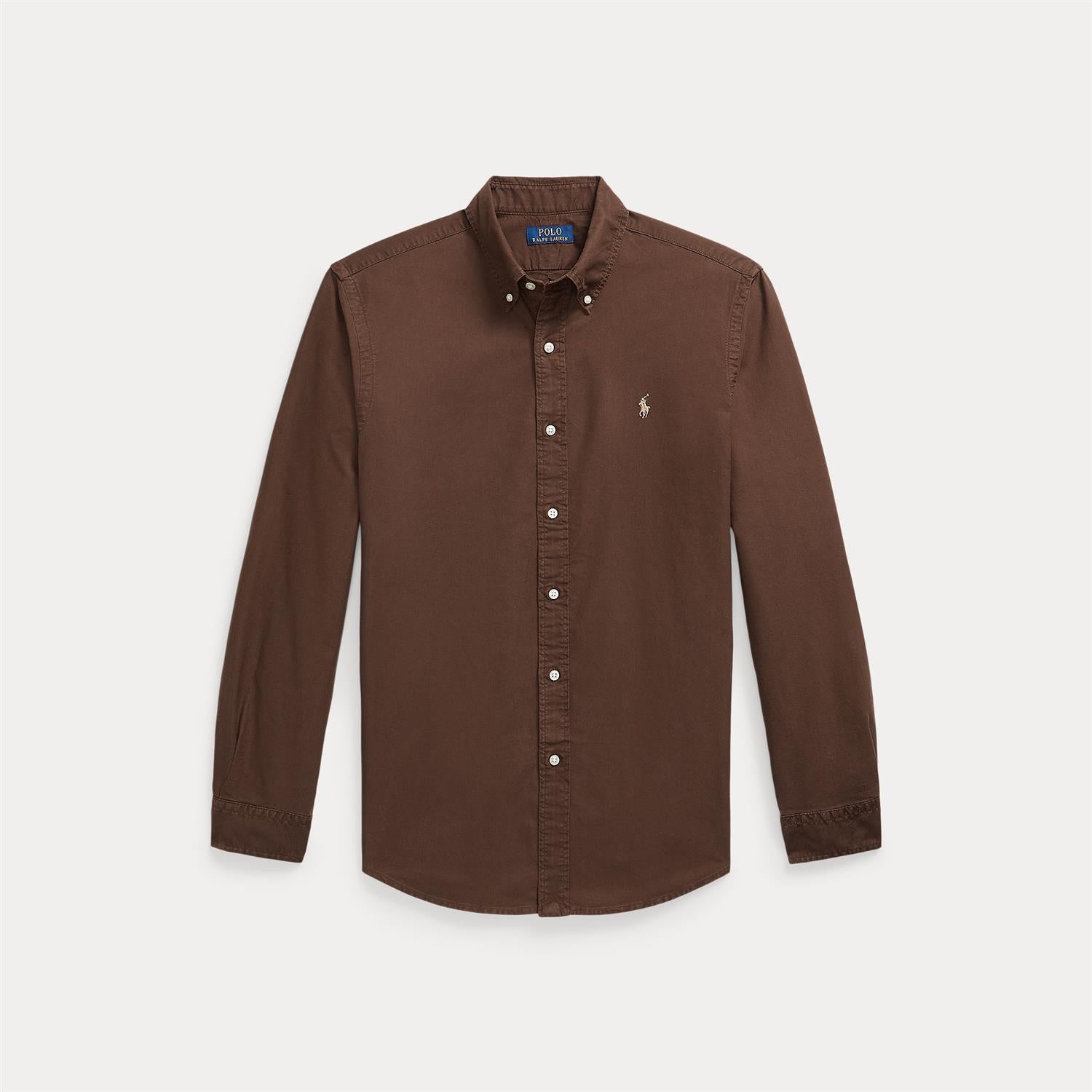 Skjorte - Custom Garment Dyed Oxford Shirt Nutmeg Brown
