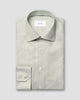 Skjorte - Mid Green Striped Signature Twill Shirt Slim Fit