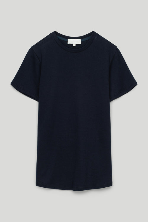 T skjorte - Roundneck Cotton Jersey Tee Dark Navy