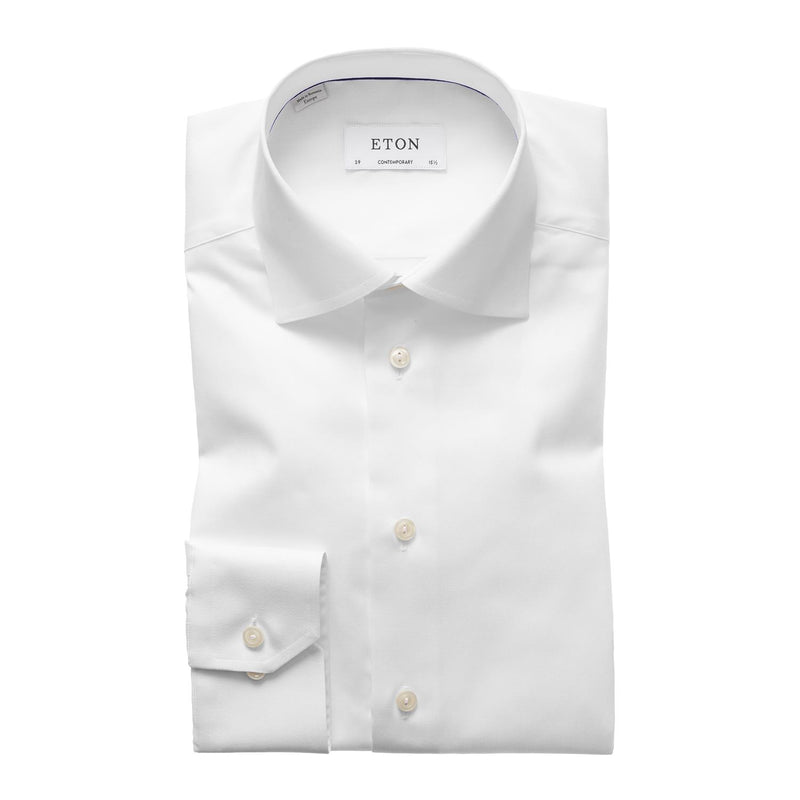 Skjorte - White Signature Twill Shirt - Contemporary fit