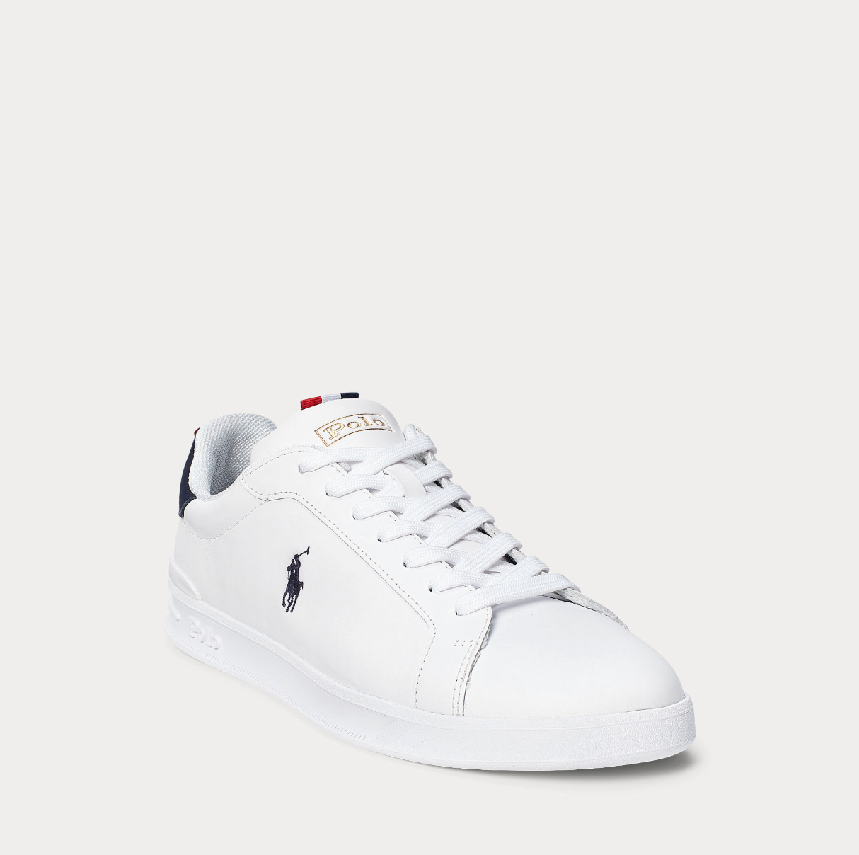 Sneakers - Heritage Court II Leather Sneakers White Navy Red