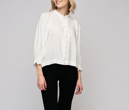 Bluse - Cammie Shirt White