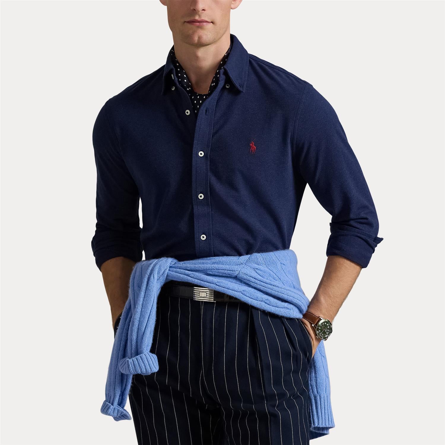 Skjorte - Featherweight Mesh Spring Navy