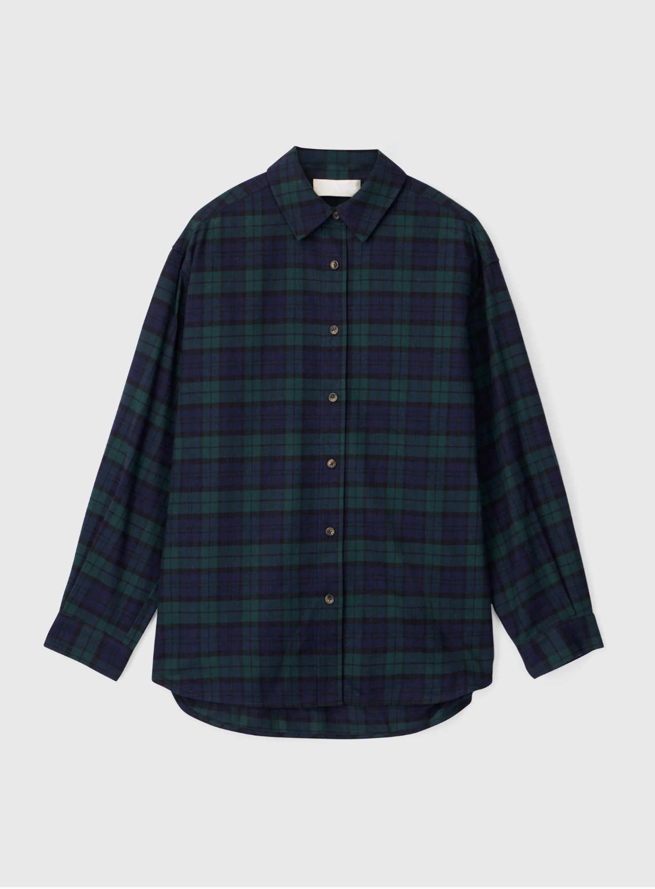 Skjorte - Flannel Workwear Shirt Green Navy Check