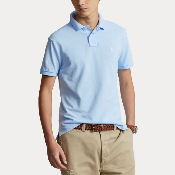 Pique - The Iconic Mesh Polo Shirt Office Blue