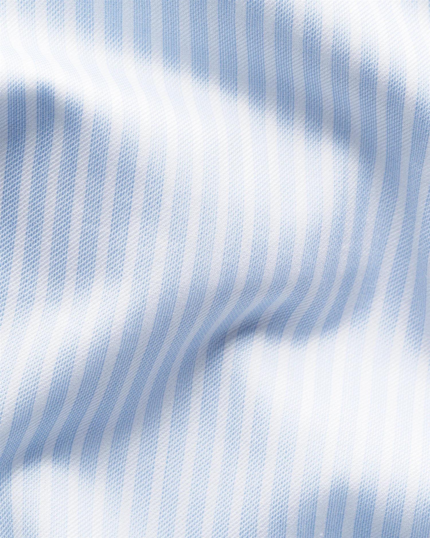 Skjorte - Light Blue Striped Signature Twill Shirt Slim Fit