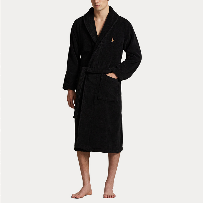 Morgenkåpe - Polo Bear Cotton Terry Robe Black