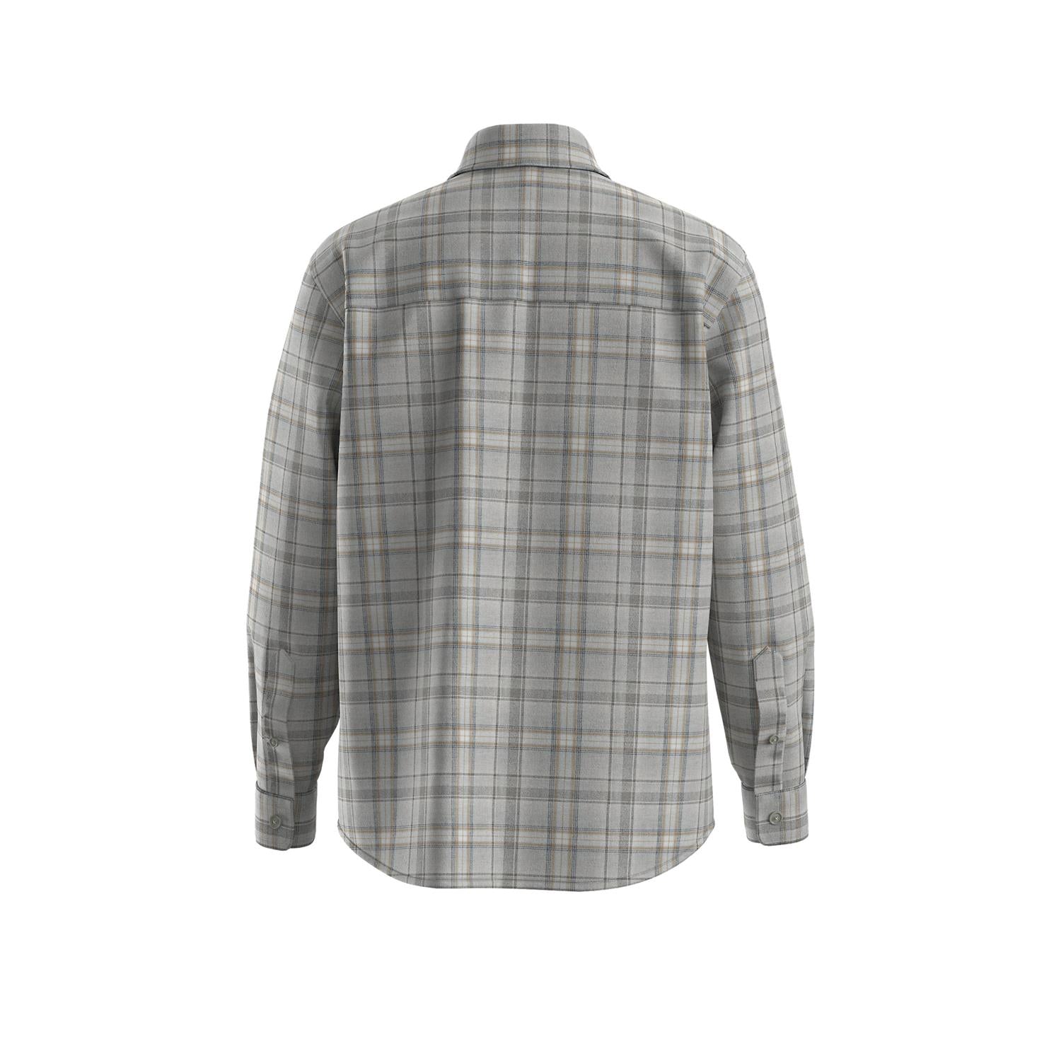Skjorte - Relaxed Fit Flanell Shirt Medium Grey