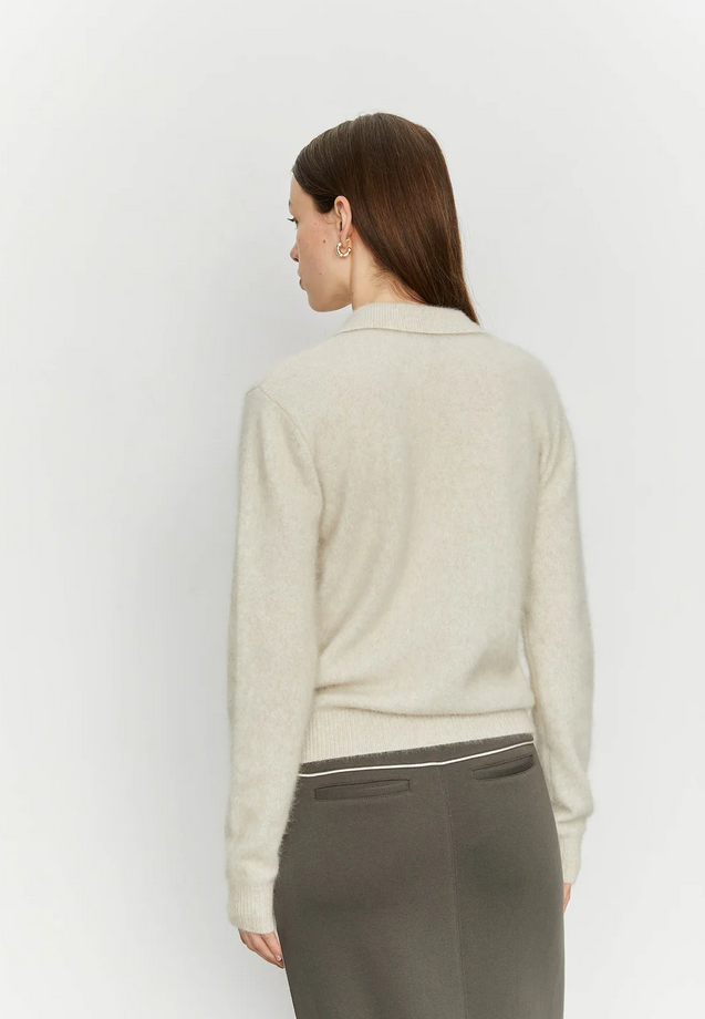 Genser - Polo In Fox Yarn Almoust Mauve