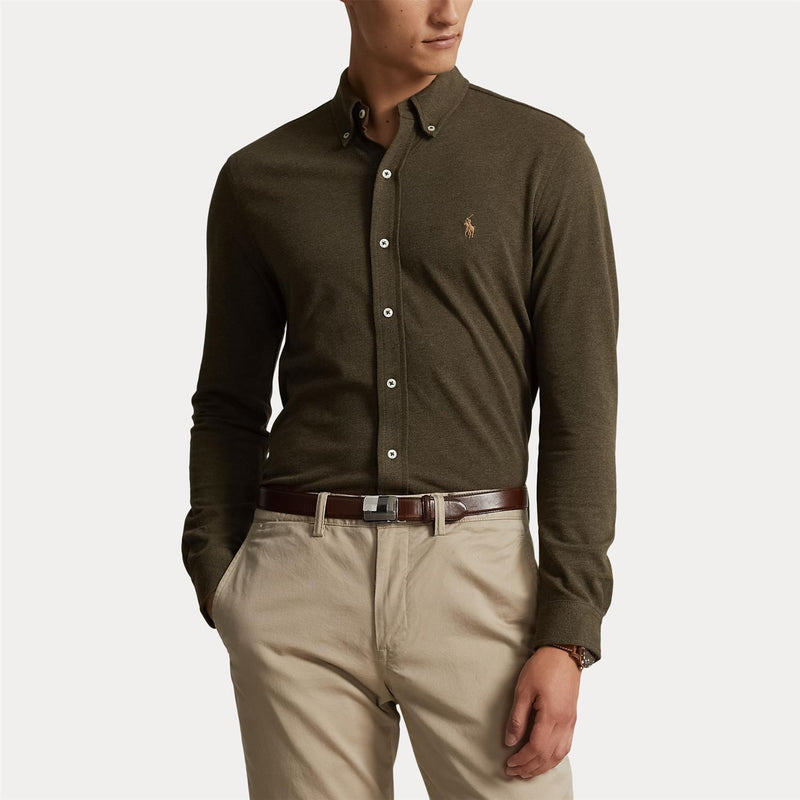 Skjorte - Featherweight Mesh Shirt Wilson Olive Heather