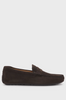 Mokkasiner - Noel Portuguese-Crafted Moccasin Loafers Suede With Penny Trim Dark Brown