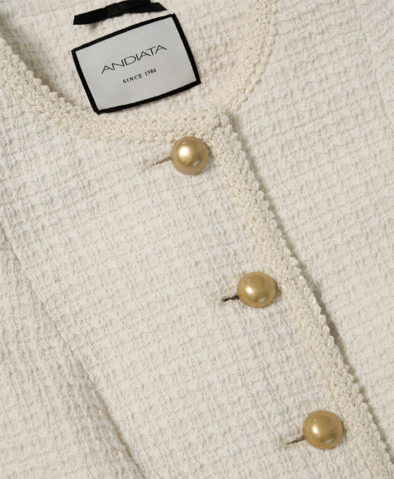 Blazer - Lesley Bouclé Blazer Chalk White