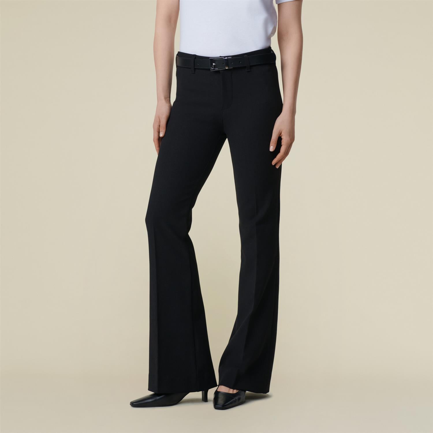 Bukse - Silvia Suple Robie Wool Black