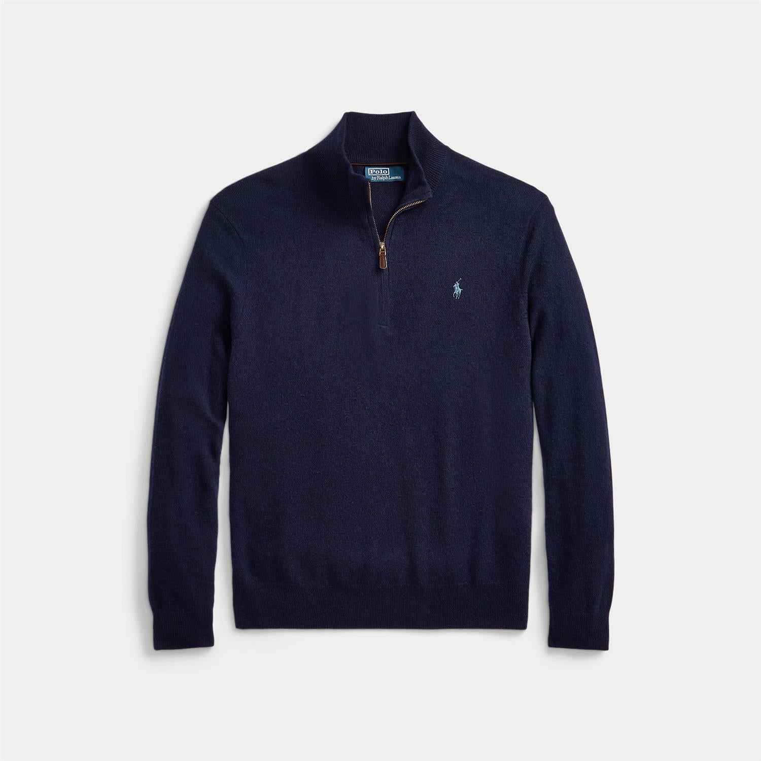 Genser - Wool Quarter-Zip Sweater Hunter Navy