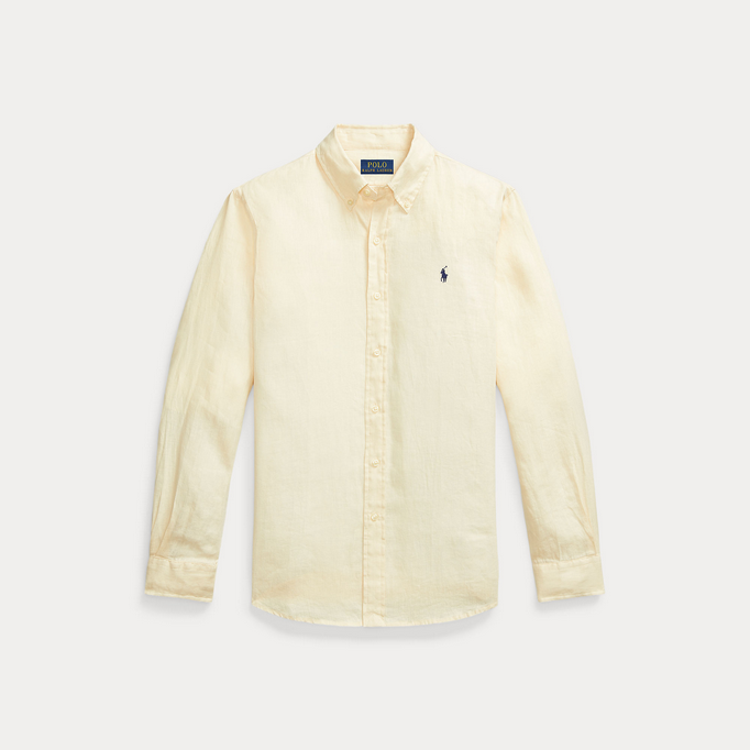 Linskjorte - Custom Fit Linen Shirt Full Cream