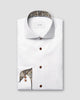 Skjorte - White Paisley Effect Signature Twill Shirt Contemporary Fit