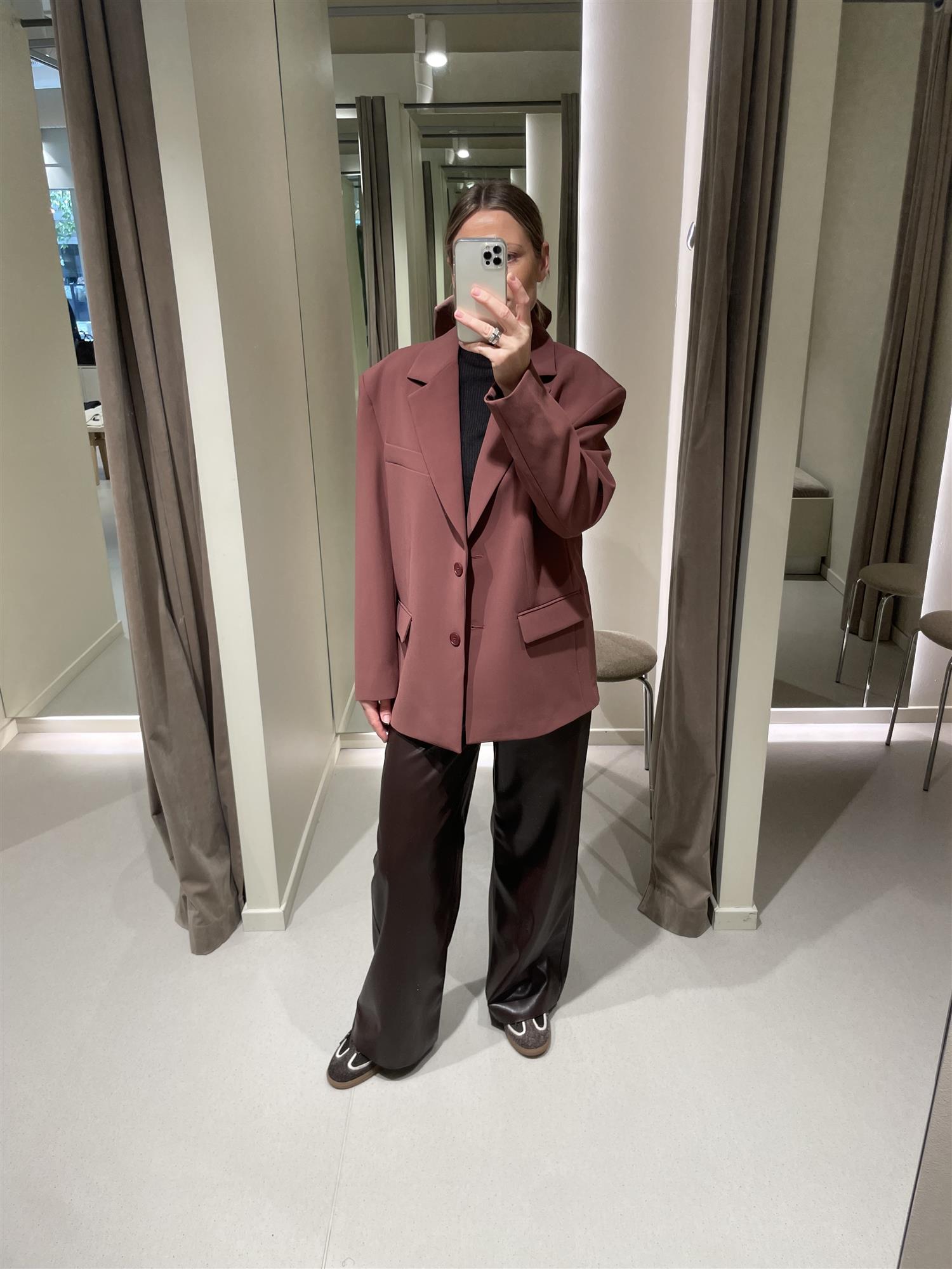 Blazer - Oversized Blazer Light Mahogany
