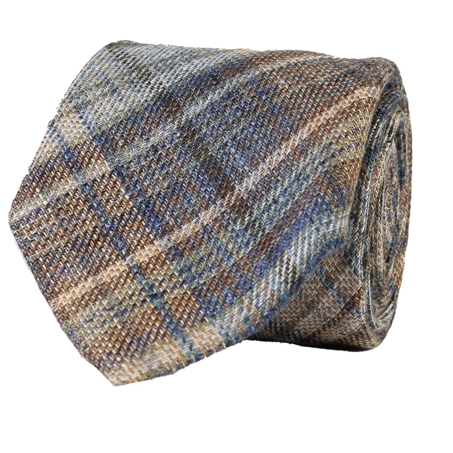Slips - Classic Tie Olive Multi Check