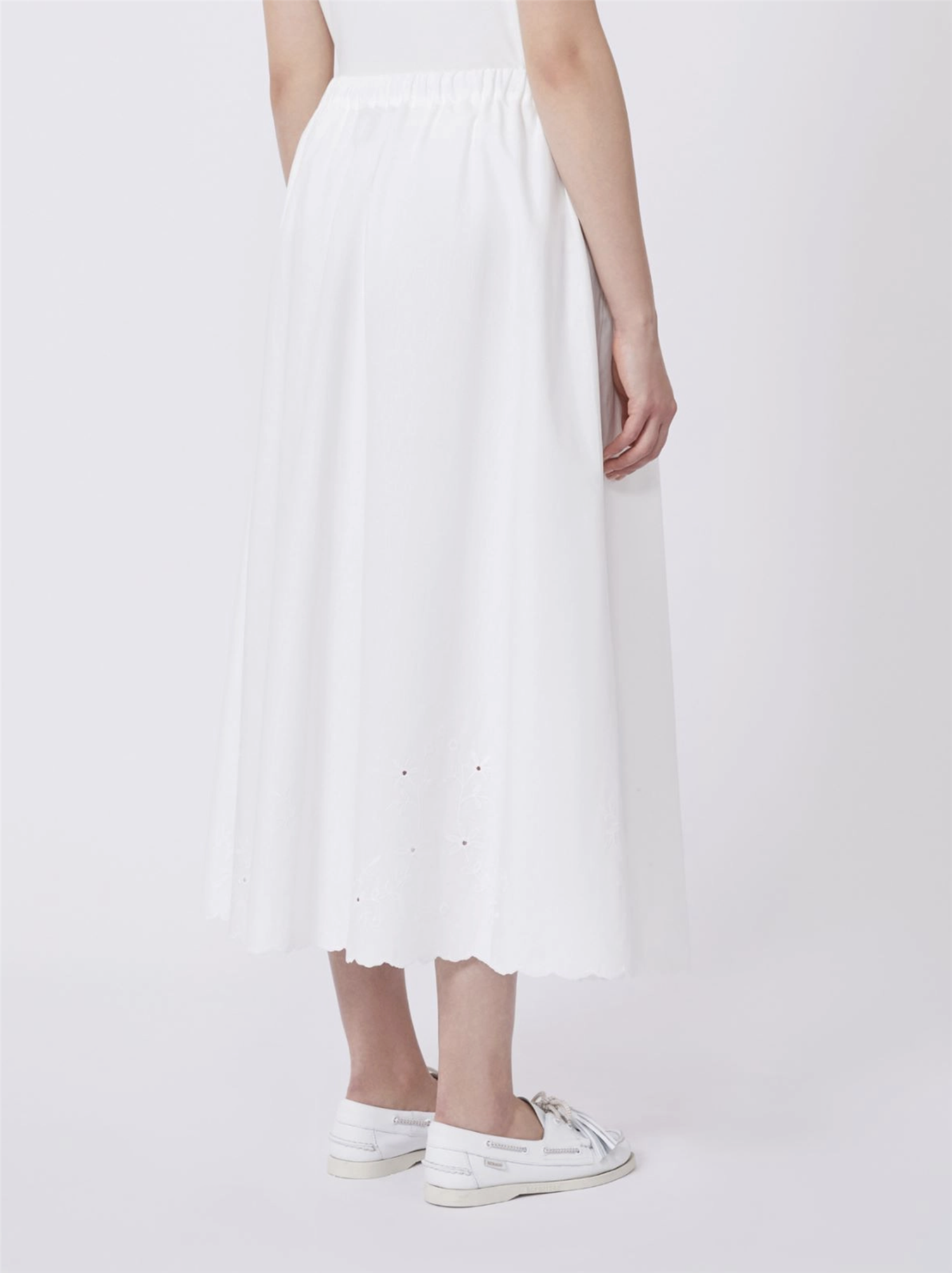 Skjørt - Pio Cotton and Linen Canvas Skirt White