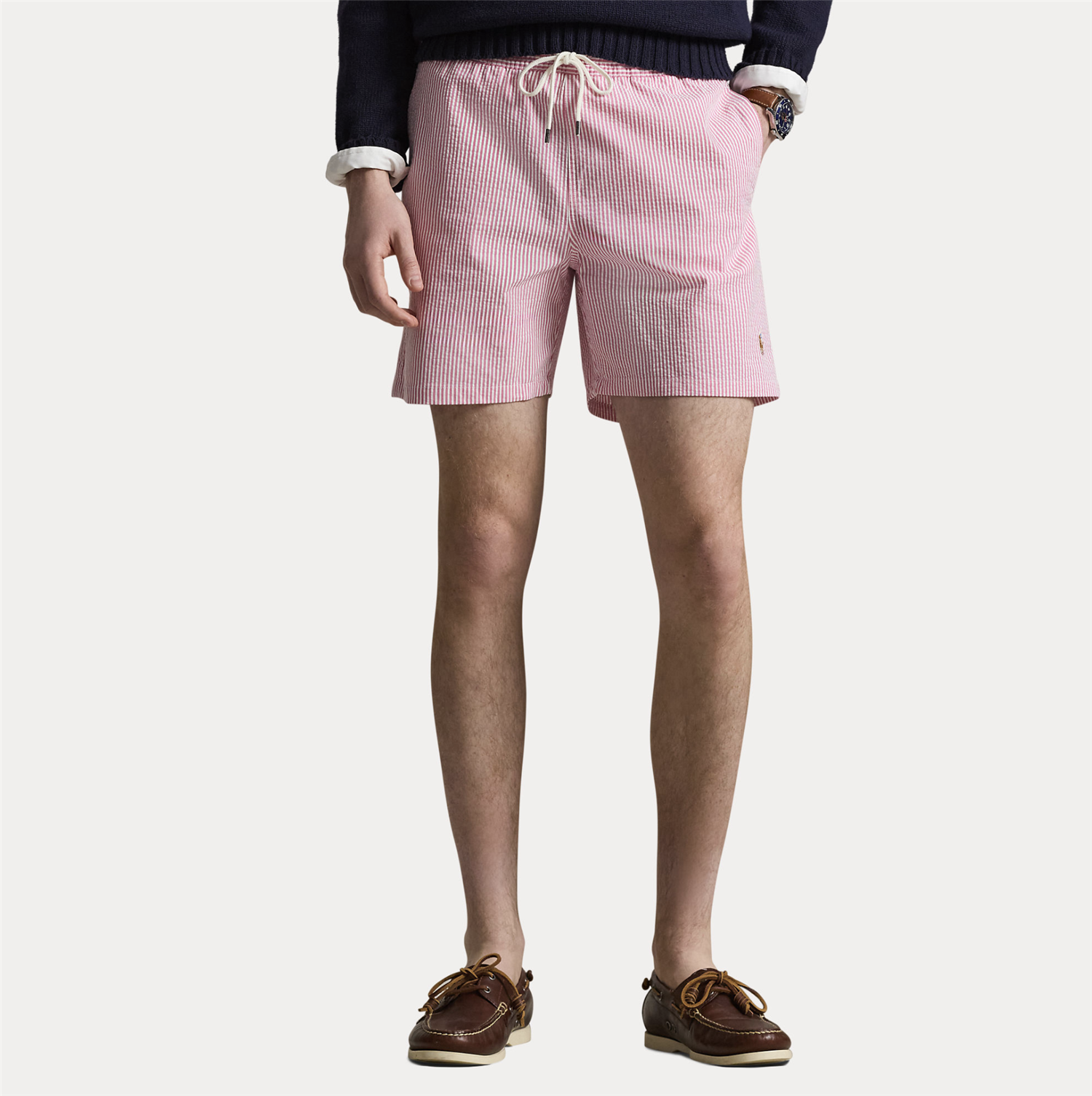 Badeshorts - Traveler Classic Swim Trunk Resort Rose Seersucker