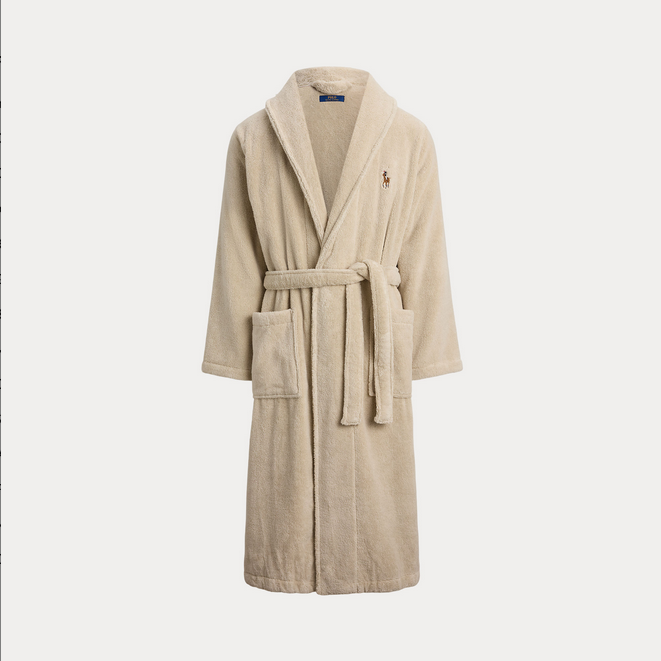 Morgenkåpe - Cotton Terry Robe Khaki Stone