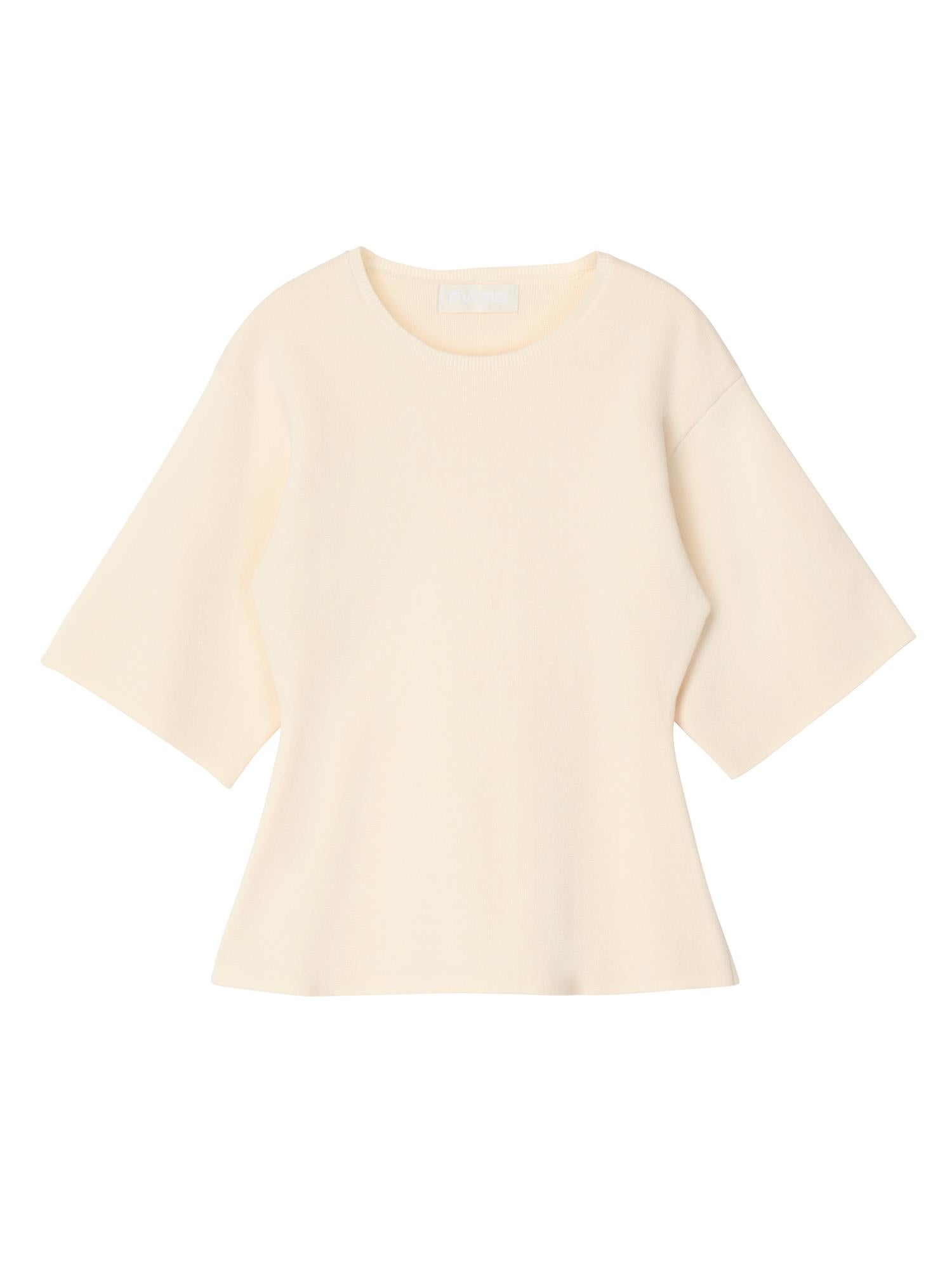 T Skjorte - Compact Knit Tee Macadamia