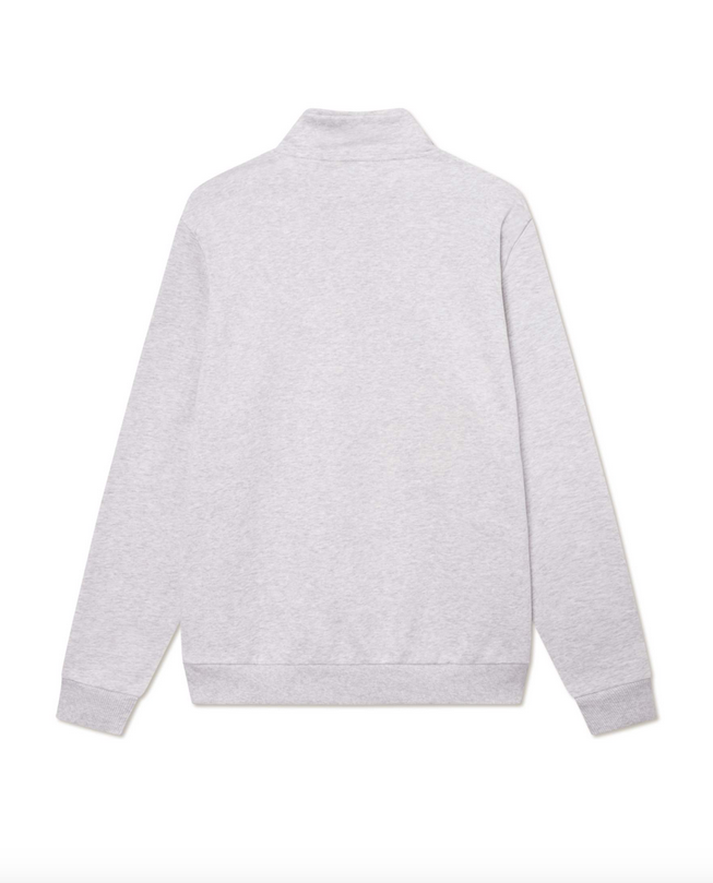 Collegegenser - Patch Half-zip Sweatshirt Snow Melange