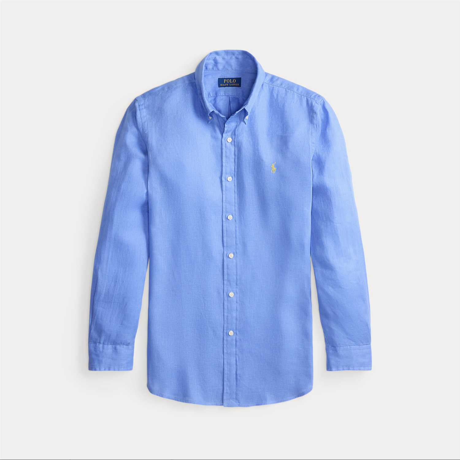 Skjorte - Custom Fit Linen Shirt Harbour Island Blue