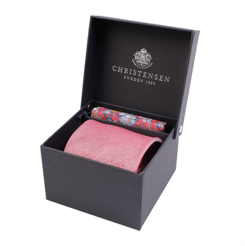 Slips&Tørkle - Tie & Pocket Square Box Set Red