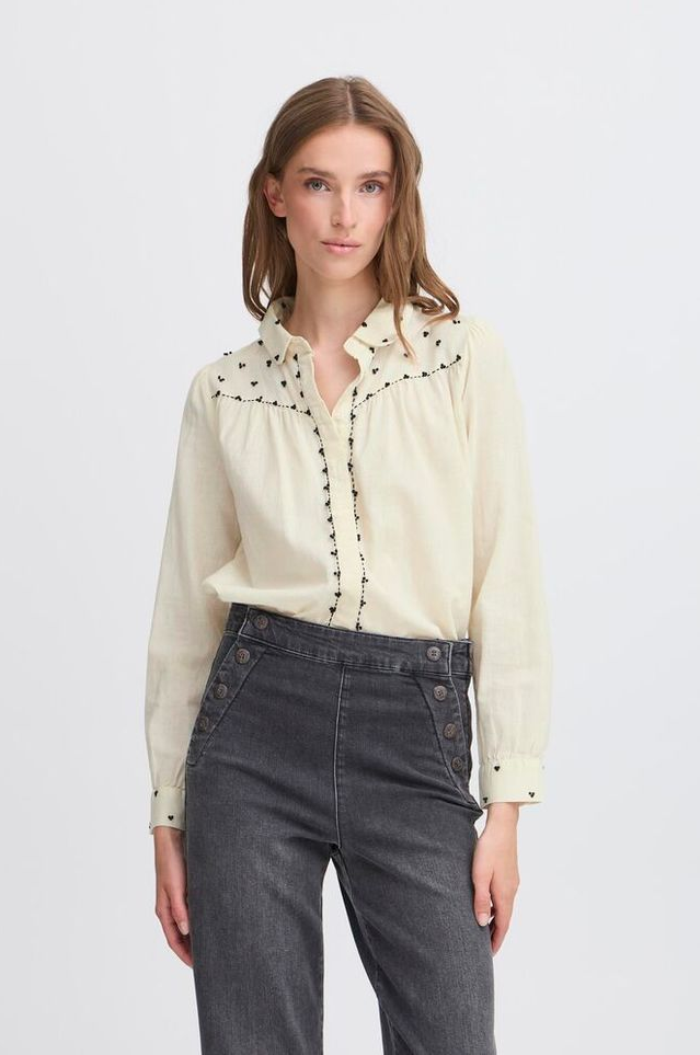 Bluse - Irswan Cotton Blouse Birch