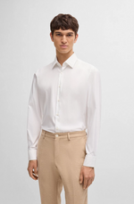 Skjorte - Hank Kent  Slim Fit Shirt Preformance Stretch Twill White