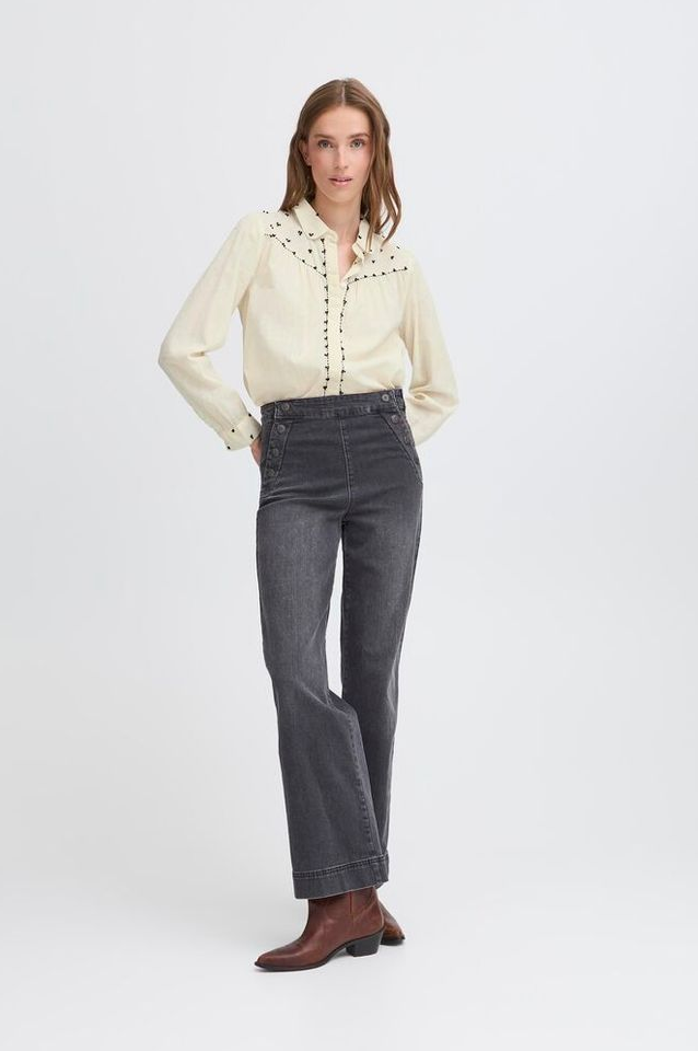 Bluse - Irswan Cotton Blouse Birch