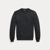 Genser - Washable Wool Crewneck Sweater Dark Granite Heather