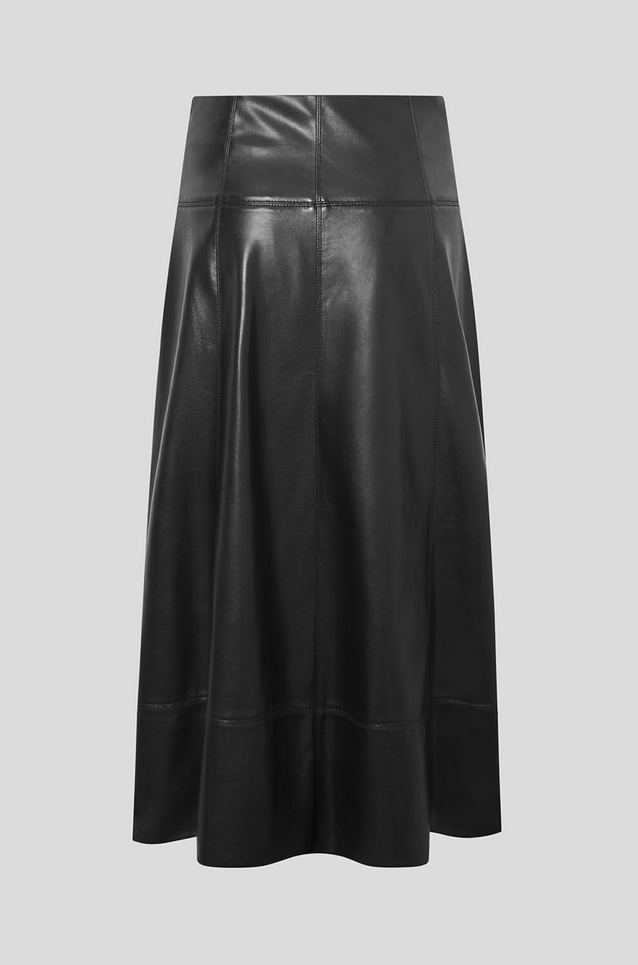 Skjørt - Page Faux Leather Skirt Black