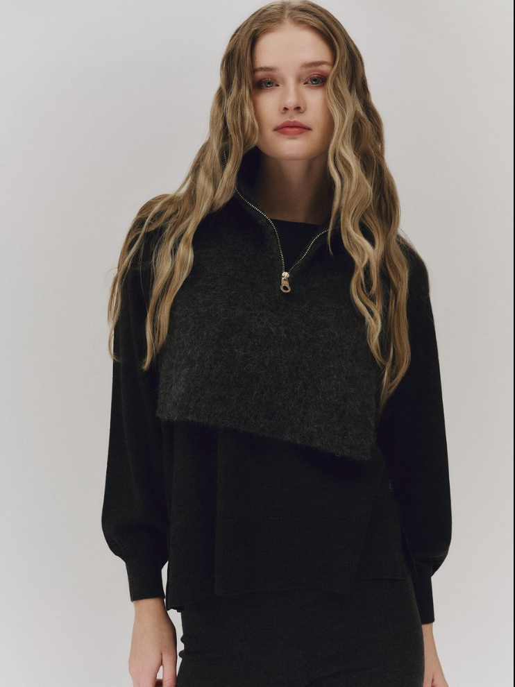 Hals - Belinda Chunky High Neck Charcoal